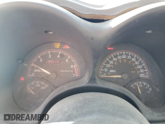 2002 Pontiac Grand Am SE with VIN 1G2NE52FX2C131125, listed as a Copart auction lot 73484594 with 204,648 mi miles and Non Repairable. Bid and sale history available at carsss.com. Image 9.