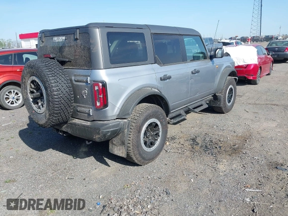 2023 Ford Bronco with VIN 1FMEE5DP2PLB52734, listed as a IAAI auction lot 41914950 with 6,485 mi miles and . Bid and sale history available at carsss.com. Image 4.
