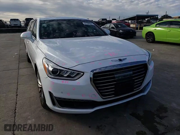 2019 Genesis G90 Premium z VIN KMHG34JA1KU050157, wystawiony jako Copart lot #87208564 z przebiegiem 75 972 mil mil oraz Szkoda całkowita • Salvage title. Historia ofert i sprzedaży dostępna na DreamBid. Obrazek 11.