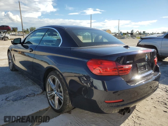 2017 BMW 4 Series 430i xDrive with VIN WBA4U9C3XH5H64601, listed as a Copart auction lot 72721464 with 27,495 mi miles and Salvage title. Bid and sale history available at DreamBid. Image 2.