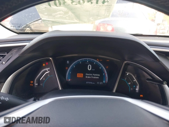 2019 Honda Civic Sedan EX with VIN 19XFC1F33KE010363, listed as a IAAI auction lot 41863301 with 77,578 mi miles. Bid and sale history available at carsss.com. Image 7.