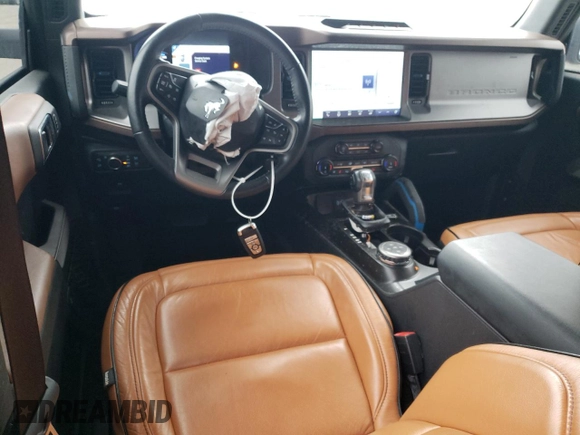 2022 Ford Bronco with VIN 1FMEE5DP9NLA92965, listed as a Copart auction lot 82381544 with 60,744 mi miles and Salvage Title. Bid and sale history available at carsss.com. Image 8.