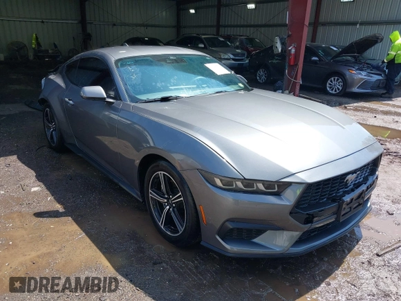 2024 Ford Mustang EcoBoost with VIN 1FA6P8TH7R5138548, listed as a IAAI auction lot 41948779 with 10,761 mi miles. Bid and sale history available at carsss.com. Image 1.