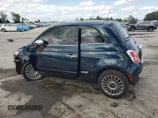 2013 FIAT 500 Lounge with VIN 3C3CFFCR2DT572208, listed as a Copart auction lot 52073205 with 83,822 mi miles and Salvage title. Bid and sale history available at DreamBid. Image 2.