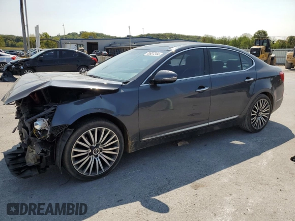 2015 Kia Cadenza Premium with VIN KNALN4D72F5174254, listed as a Copart auction lot 72130824 with 103,220 mi miles and Salvage Title. Bid and sale history available at carsss.com. Image 1.