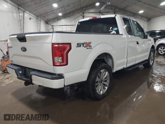 2017 Ford F-150 XL with VIN 1FTEX1EP4HFC84612, listed as a IAAI auction lot 41553736 with 145,235 mi miles. Bid and sale history available at carsss.com. Image 4.