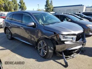 2020 Acura MDX Sport Hybrid w/Technology Pkg with VIN 5J8YD7H5XLL001287, listed as a Copart auction lot 43888194 with 55,464 mi miles. Bid and sale history available at carsss.com. Image 4.