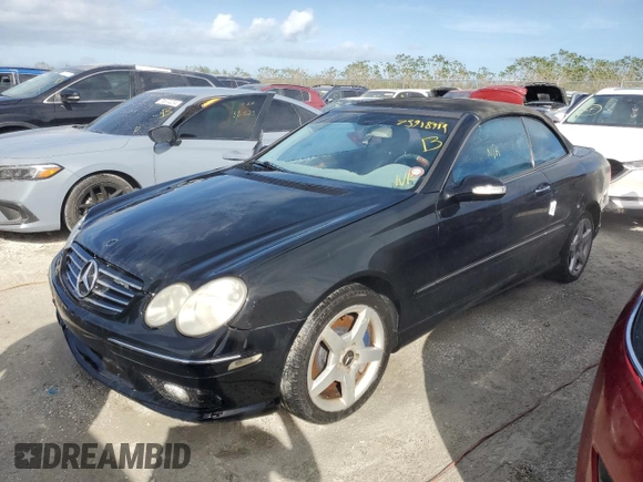 2005 Mercedes-Benz CLK 500 with VIN WDBTK75J45F134515, listed as a Copart auction lot 75918994 with Not Provided miles and Non Repairable. Bid and sale history available at DreamBid. Image 1.