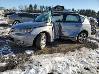 2005 Mazda 3 s with VIN JM1BK343451297106, listed as a Copart auction lot 88592925 with Not Provided miles and Salvage Title. Bid and sale history available at carsss.com. Image 1.