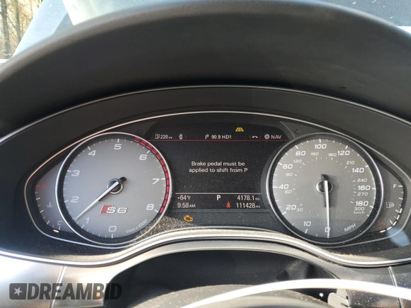 2013 Audi S6 Prestige with VIN WAUJ2AFC3DN116143, listed as a Copart auction lot 79538124 with 111,428 mi miles and Salvage Title. Bid and sale history available at carsss.com. Image 9.