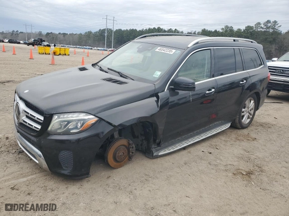 2017 Mercedes-Benz GLS with VIN 4JGDF6EE2HA774906, listed as a Copart auction lot 46542235 with 156,734 mi miles and Salvage Title. Bid and sale history available at carsss.com. Image 1.