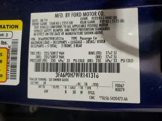 2015 Ford Fusion SE with VIN 3FA6P0H79FR141316, listed as a Copart auction lot 50891045 with 0 mi miles and Salvage Title. Bid and sale history available at carsss.com. Image 13.