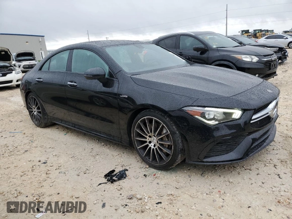 2021 Mercedes-Benz CLA 35 AMG with VIN W1K5J5BB5MN180587, listed as a Copart auction lot 50744745 with 65,231 mi miles and Salvage Title. Bid and sale history available at DreamBid. Image 4.