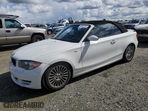 2008 BMW 1 Series 128i with VIN WBAUL73578VE88077, listed as a Copart auction lot 48655115 with 142,931 mi miles and Salvage title. Bid and sale history available at DreamBid. Image 1.