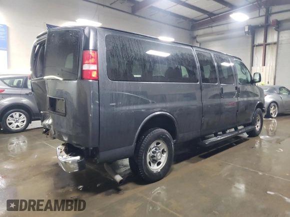 2016 Chevrolet Express Passenger LT with VIN 1GAZGPFF1G1336602, listed as a Copart auction lot 83389654 with 164,012 mi miles and Salvage title. Bid and sale history available at DreamBid. Image 3.