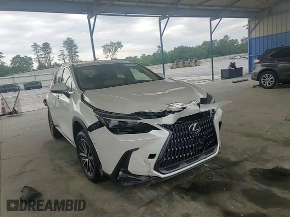 2025 Lexus NX 350 Premium with VIN JTJGGCEZ4S5010715, listed as a Copart auction lot 54897185 with 15,624 mi miles and Salvage title. Bid and sale history available at DreamBid. Image 14.