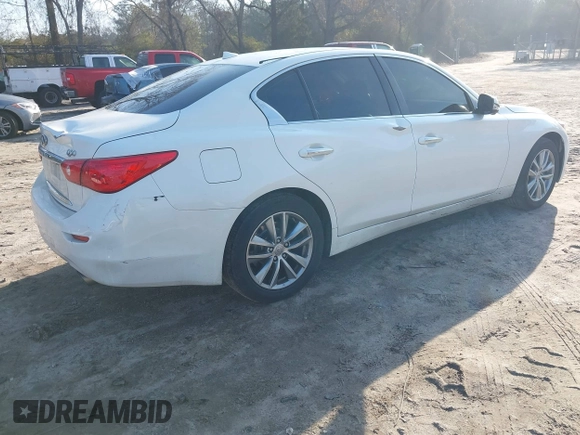 2017 Infiniti Q50 2.0t Premium with VIN JN1CV7AR7HM681933, listed as a IAAI auction lot 41514675 with 102,310 mi miles. Bid and sale history available at carsss.com. Image 4.
