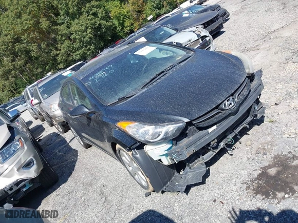 2012 Hyundai Elantra Limited with VIN 5NPDH4AEXCH090017, listed as a IAAI auction lot 37121157 with 176,542 mi miles. Bid and sale history available at carsss.com. Image 1.