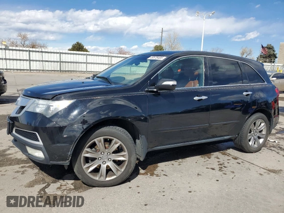 2012 Acura MDX Advance with VIN 2HNYD2H61CH519242, listed as a Copart auction lot 49576485 with 138,431 mi miles and Salvage title. Bid and sale history available at DreamBid. Image 1.