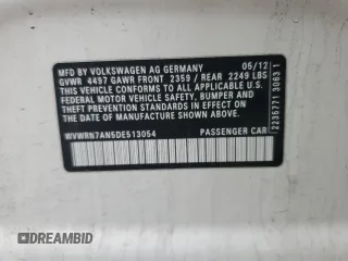 2013 Volkswagen CC Lux с VIN WVWRN7AN5DE513054, выставлен на аукционе Copart как лот 50998605 с пробегом 107 106 миль миль и Списание • Salvage title. История ставок и продаж доступна на DreamBid. Изображение 14.