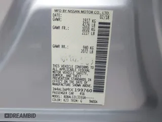2018 Nissan Altima 2.5 SL with VIN 1N4AL3AP9JC199760, listed as a IAAI auction lot 41449452 with 130,233 mi miles. Bid and sale history available at carsss.com. Image 9.
