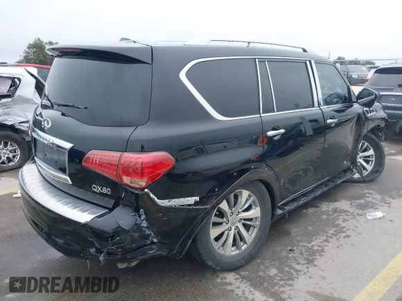 2015 Infiniti QX80 with VIN JN8AZ2NF2F9573817, listed as a IAAI auction lot 41640980 with 141,945 mi miles and . Bid and sale history available at DreamBid. Image 4.
