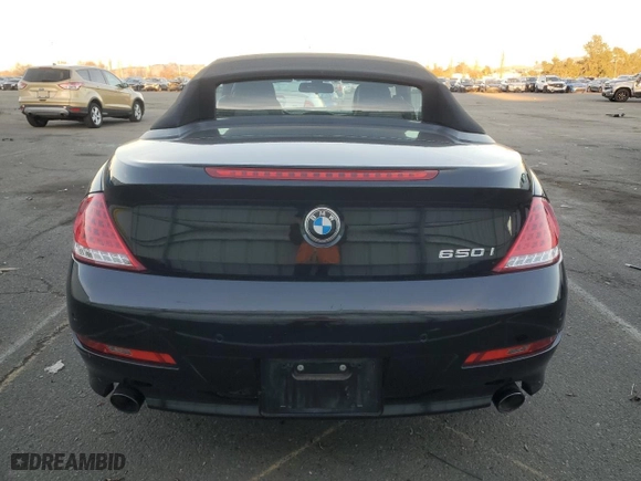2010 BMW 6 Series 650i with VIN WBAEB5C52AC226140, listed as a Copart auction lot 84452814 with 60,728 mi miles and Salvage Title. Bid and sale history available at carsss.com. Image 6.