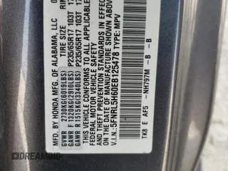 2014 Honda Odyssey EX-L with VIN 5FNRL5H60EB125478, listed as a Copart auction lot 59218355 with 165,928 mi miles and Salvage title. Bid and sale history available at DreamBid. Image 13.