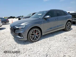 2020 Audi Q8 Prestige z VIN WA1FVAF10LD014201, wystawiony jako Copart lot #57857795 z przebiegiem 23 480 mil mil oraz Szkoda całkowita • Salvage title. Historia ofert i sprzedaży dostępna na DreamBid. Obrazek 1.