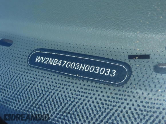 2003 Volkswagen EuroVan MV с VIN WV2NB47003H003033, выставлен на аукционе Copart как лот 47059195 с пробегом 164 173 миль миль и Чистый • Clean title. История ставок и продаж доступна на DreamBid. Изображение 10.