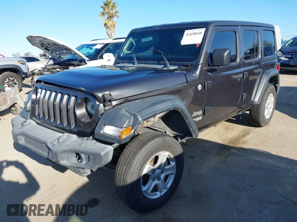 2018 Jeep Wrangler Unlimited Sport S z VIN 1C4HJXDG4JW132547, wystawiony jako IAAI lot #41838010 z przebiegiem 69 987 mil mil oraz . Historia ofert i sprzedaży dostępna na DreamBid. Obrazek 17.