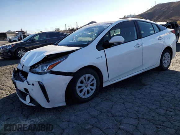 2019 Toyota Prius L Eco with VIN JTDKARFU0K3075769, listed as a Copart auction lot 88217545 with 257,689 mi miles and Salvage title. Bid and sale history available at DreamBid. Image 1.