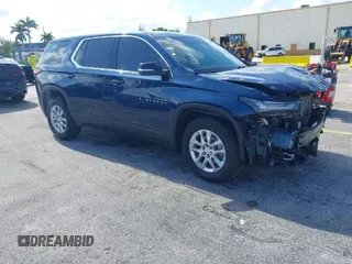 2022 Chevrolet Traverse LS with VIN 1GNERLKWXNJ182507, listed as a IAAI auction lot 42069682 with 34,546 mi miles. Bid and sale history available at carsss.com. Image 1.
