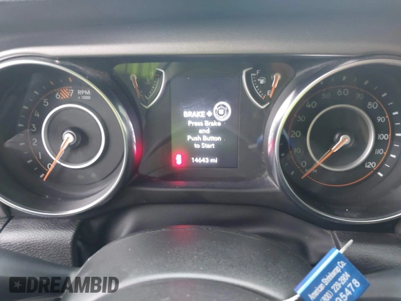 2023 Jeep Wrangler Sport with VIN 1C4HJXDN8PW523532, listed as a IAAI auction lot 41962483 with 14,643 mi miles and . Bid and sale history available at DreamBid. Image 7.