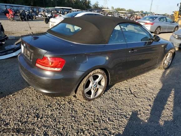 2013 BMW 1 Series 128i with VIN WBAUL7C53DVU09527, listed as a Copart auction lot 84721024 with 6,986 mi miles and Salvage Title. Bid and sale history available at carsss.com. Image 3.