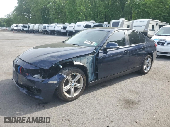 2013 BMW 3 Series 328i xDrive with VIN WBA3B5C52DJ599198, listed as a Copart auction lot 56463365 with 98,808 mi miles and Salvage title. Bid and sale history available at DreamBid. Image 1.