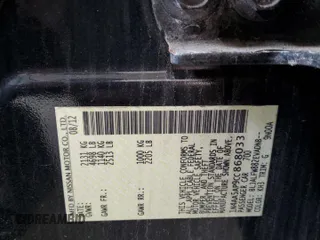2012 Nissan Maxima SV with VIN 1N4AA5AP9CC868033, listed as a Copart auction lot 65988475 with 87,380 mi miles and Salvage title. Bid and sale history available at DreamBid. Image 13.