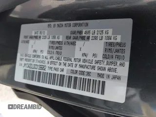2012 Mazda 5 Grand Touring with VIN JM1CW2DL0C0139982, listed as a IAAI auction lot 42703430 with 129,763 mi miles and . Bid and sale history available at DreamBid. Image 9.