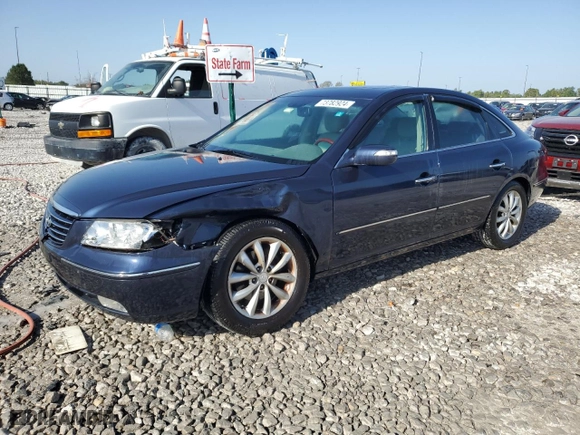 2007 Hyundai Azera SE with VIN KMHFC46F17A222969, listed as a Copart auction lot 73782924 with 88,522 mi miles and Salvage Title. Bid and sale history available at carsss.com. Image 1.