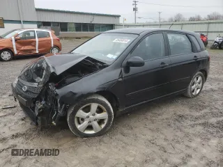 2008 Kia Spectra with VIN KNAFE162285013757, listed as a Copart auction lot 85456914 with 119,699 mi miles and Salvage Title. Bid and sale history available at carsss.com. Image 1.