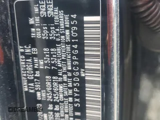 2023 Kia Telluride SX Prestige с VIN 5XYP5DGC9PG410954, выставлен на аукционе Copart как лот 63052425 с пробегом Не указан миль и Списание • Salvage title. История ставок и продаж доступна на DreamBid. Изображение 13.