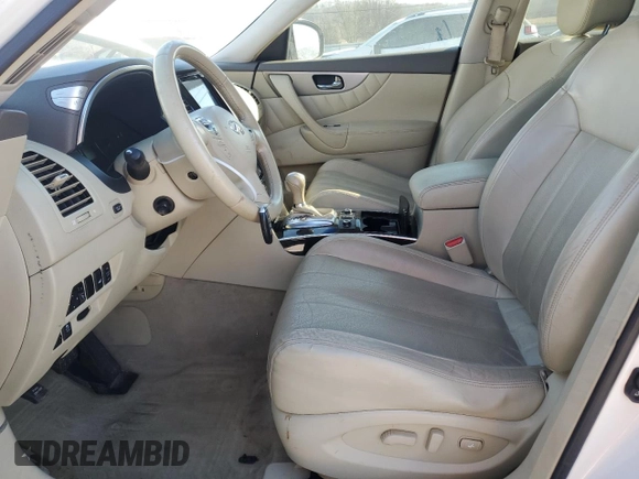 2015 Infiniti QX70 with VIN JN8CS1MU6FM381563, listed as a Copart auction lot 45113595 with 199,694 mi miles and Salvage title. Bid and sale history available at DreamBid. Image 7.