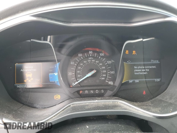 2016 Ford Fusion Titanium with VIN 3FA6P0D91GR108240, listed as a Copart auction lot 57614835 with 143,316 mi miles and Salvage title. Bid and sale history available at DreamBid. Image 9.