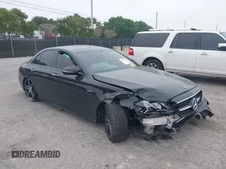2018 Mercedes-Benz E-Class AMG E 43 with VIN WDDZF6EB3JA443828, listed as a IAAI auction lot 41877082 with 95,651 mi miles. Bid and sale history available at carsss.com. Image 1.