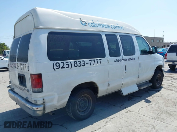 2010 Ford Econoline Cargo Commercial with VIN 1FTNE1EW0ADB02760, listed as a IAAI auction lot 42172900 with 503,058 mi miles. Bid and sale history available at carsss.com. Image 4.