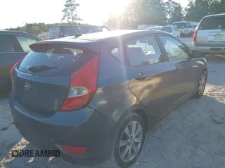 2012 Hyundai Accent SE with VIN KMHCU5AE6CU024465, listed as a IAAI auction lot 41591162 with 168,574 mi miles. Bid and sale history available at carsss.com. Image 4.
