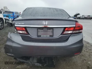 2014 Honda Civic Sedan EX with VIN 19XFB2F81EE038736, listed as a Copart auction lot 51261615 with 103,323 mi miles and Salvage Title. Bid and sale history available at carsss.com. Image 6.