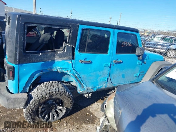 2018 Jeep Wrangler JK Unlimited Sport with VIN 1C4BJWDG6JL824178, listed as a IAAI auction lot 41420336 with 77,816 mi miles. Bid and sale history available at carsss.com. Image 13.