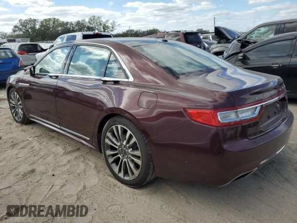 2017 Lincoln Continental Reserve with VIN 1LN6L9NP0H5605464, listed as a Copart auction lot 80732344 with 102,616 mi miles and Salvage Title. Bid and sale history available at carsss.com. Image 2.