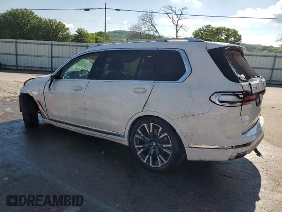 2020 BMW X7 xDrive40i z VIN 5UXCW2C08L9B92949, wystawiony jako Copart lot #55934825 z przebiegiem Nie podano mil oraz Szkoda całkowita • Salvage title. Historia ofert i sprzedaży dostępna na DreamBid. Obrazek 2.